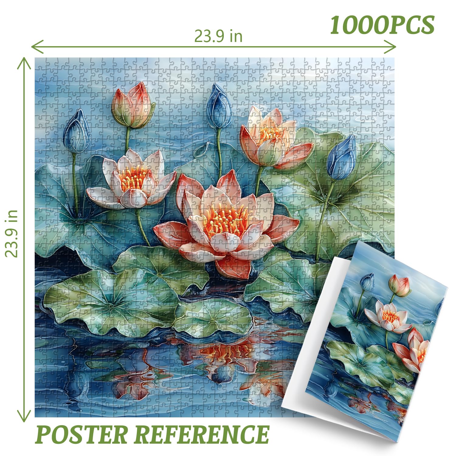 Amazon.com: Lotus Flower Puzzles for Adults 1000 Pieces, PICKFORU
